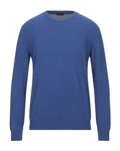 Shop Altea Man Sweater Azure Size Xxl Cotton In Blue