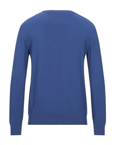 Shop Altea Man Sweater Azure Size Xxl Cotton In Blue