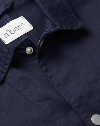 Shop Albam Overcoats In Dark Blue