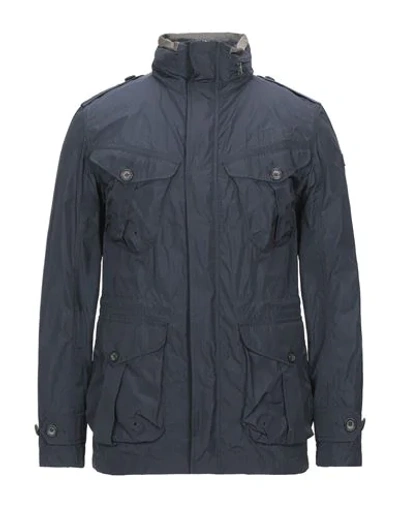 Shop Aigle Jacket In Dark Blue