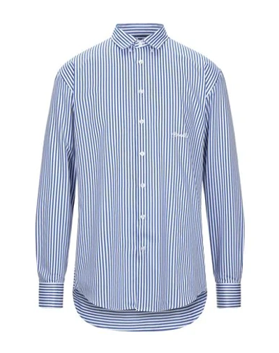 Shop Frankie Morello Man Shirt Blue Size S Cotton