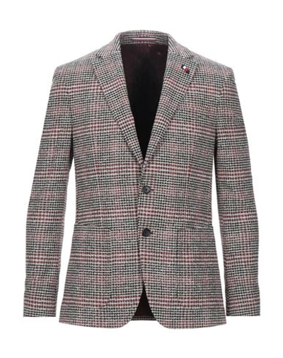 Shop Tommy Hilfiger Suit Jackets In Cocoa