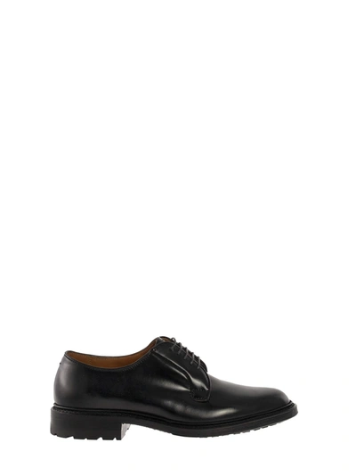 Shop Alden Shoe Company Cordovan Commando Plain Toe Blucher In Black