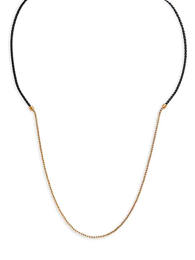 Shop John Hardy 18k Yellow Gold & Leather Necklace