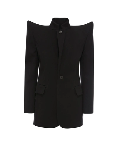 Shop Balenciaga Pagoda Blazer In Black