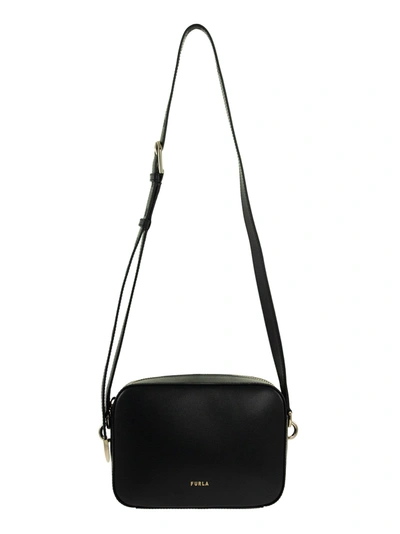 Shop Furla Block Mini Bandolier Bag In Black
