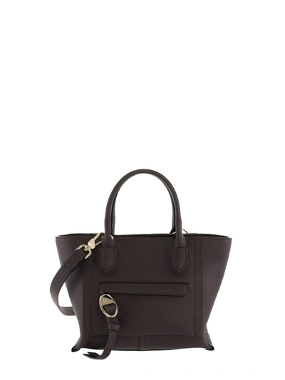 Shop Longchamp Mailbox - Bag With Handle Top In Aubergine