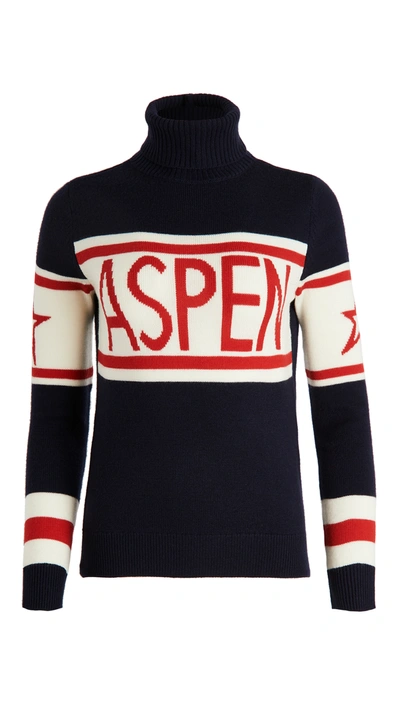 Shop Perfect Moment Aspen Sweater In Navy