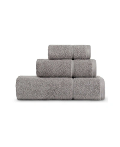 Shop Vera Wang Modern Lux 100% Cotton 3-pc. Towel Set In Pastel Grey