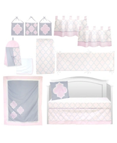 Shop Pam Grace Creations 13 Piece Crib Bedding Set Bedding In Blush Lattice