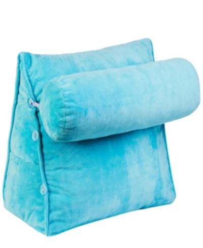 Cheer Collection Bolster Wedge Pillow In Light Blue