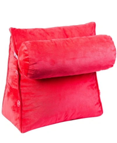 Shop Cheer Collection Bolster Wedge Pillow In Bright Pink