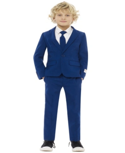Opposuits Boys Navy Royale Solid Slim Fit Suit In Blue