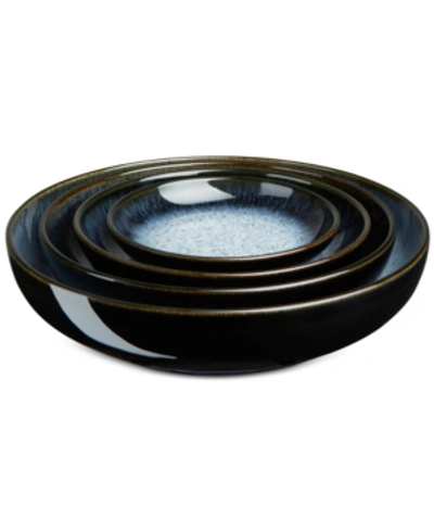 Shop Denby Halo Set Of 4 Nesting Bowls In Black