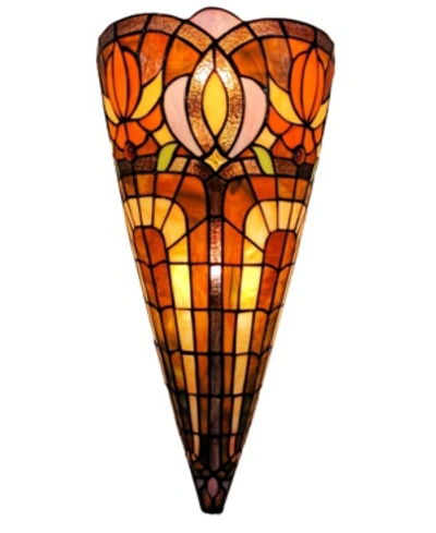 Shop Amora Lighting Tiffany Style 2-light Wall Crowned Sconce In Multi