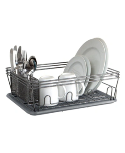 Shop Laura Ashley Speckled Dish Rack, Set Of 2 In Gray