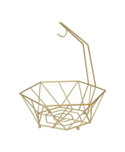 Shop Kitchen Details Geode Fruit Basket In Gold Tone
