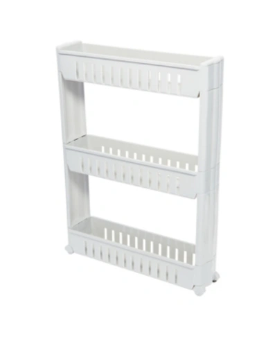 Shop Simplify 3 Tier Slim Slide Out Storage Cart In White