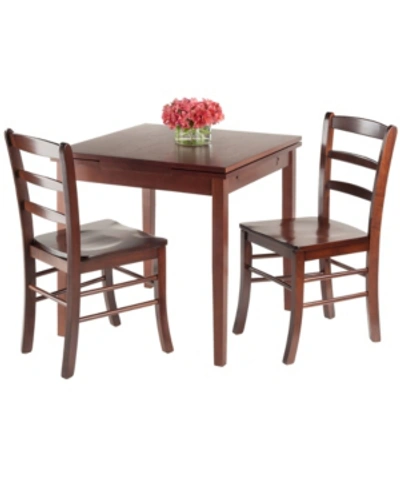 Shop Winsome Pulman 3-piece Extension Table Set In Brown