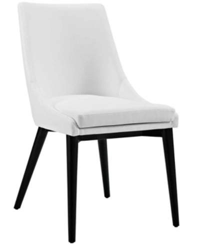 Shop Modway Viscount Vinyl Dining Chair In White