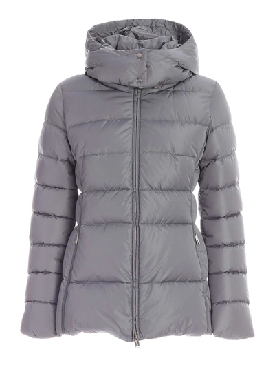 Shop Add Logo Down Jacket In Pearl Grey