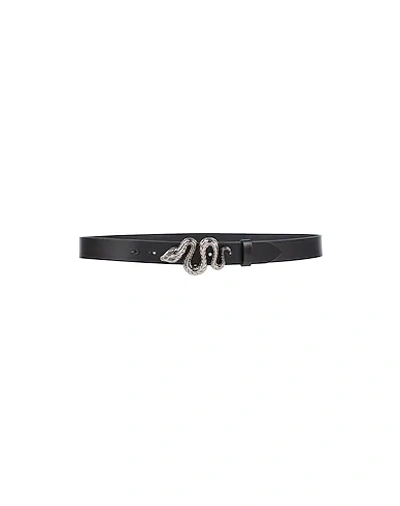 Shop Roberto Cavalli Belts In Dark Brown