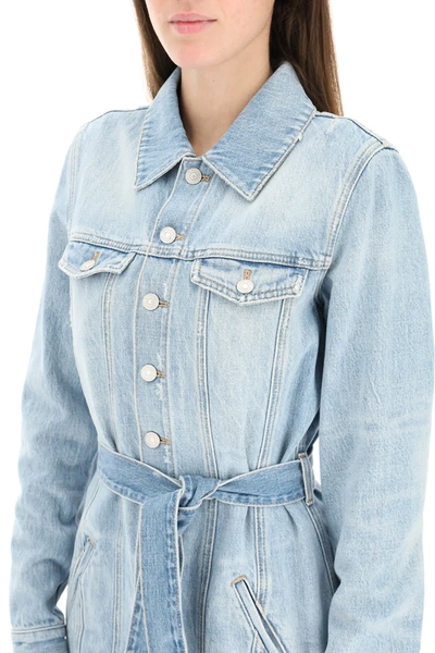 Shop Givenchy Denim Mini Dress In Blue