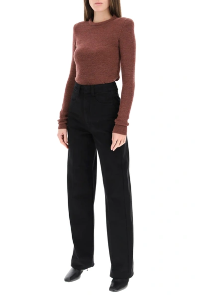 Shop Lemaire Crewneck Sweater In Brown,pink