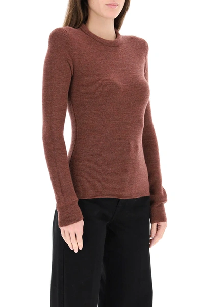 Shop Lemaire Crewneck Sweater In Brown,pink