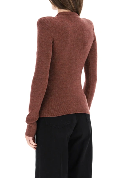 Shop Lemaire Crewneck Sweater In Brown,pink