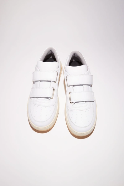 Acne Studios 20mm Steffey Leather Low Top Sneakers In White