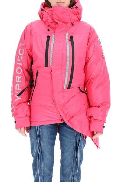 Shop Y/project Y Project Y Project Skreslet Padded Down Jacket In Pink