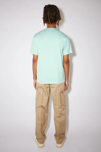 Shop Acne Studios Nash Face Spearmint Green In Crew Neck T-shirt