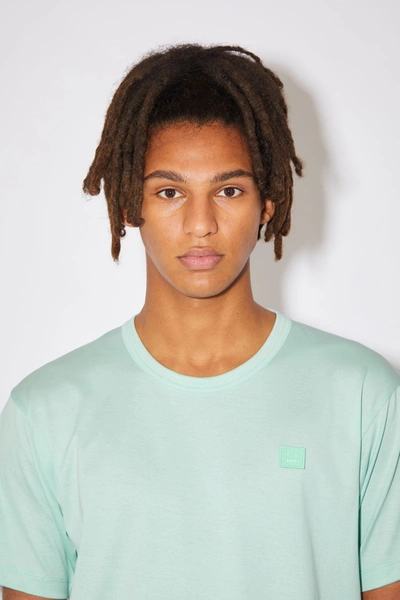 Shop Acne Studios Nash Face Spearmint Green In Crew Neck T-shirt