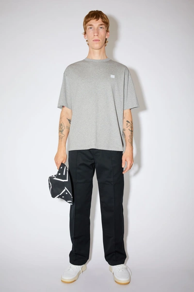 Shop Acne Studios Relaxed Fit T-shirt In Light Grey Melange