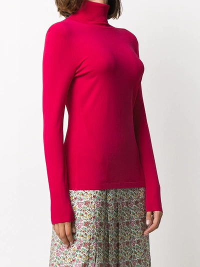 Shop Diane Von Furstenberg Fine-knit Roll-neck Jumper In Pink