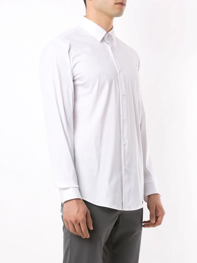 Shop Hugo Boss Pointed Collar Slim-fit Shirt In White