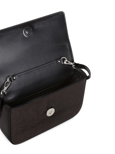 Shop Giuseppe Zanotti Lizard-effect Belt Bag In Black