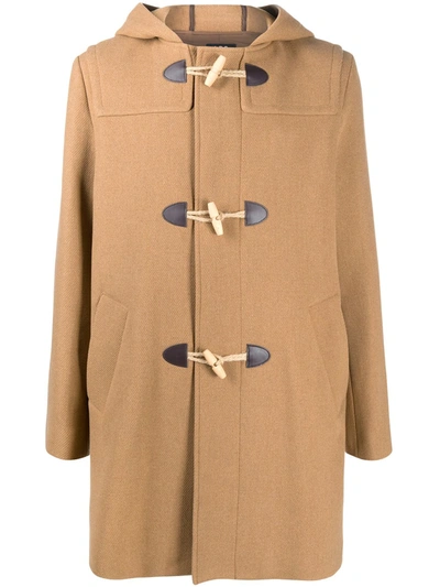 Shop Apc Edouard Wool Duffle Coat In Neutrals