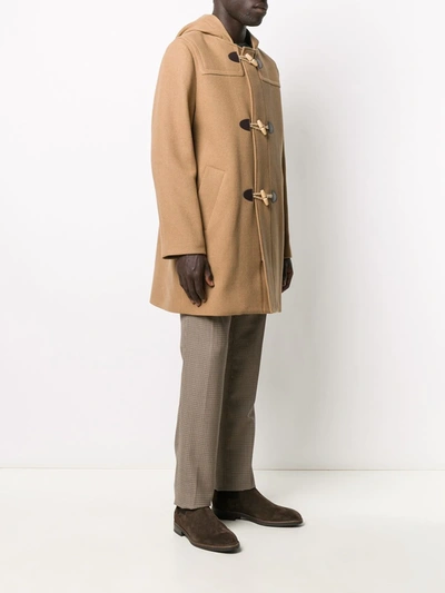Shop Apc Edouard Wool Duffle Coat In Neutrals