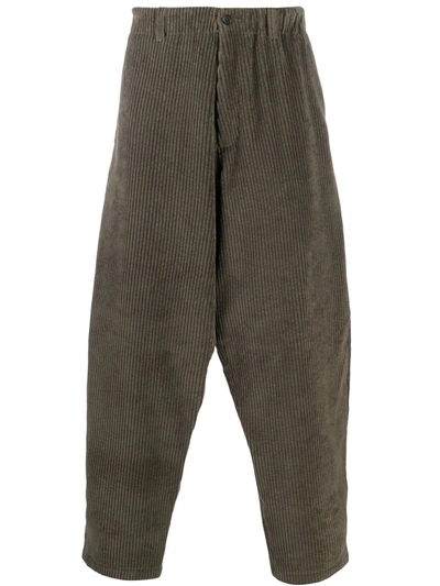 Shop Paul Smith Dropped-crotch Corduroy Trousers In Grey