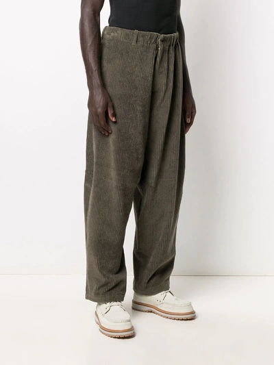 Shop Paul Smith Dropped-crotch Corduroy Trousers In Grey
