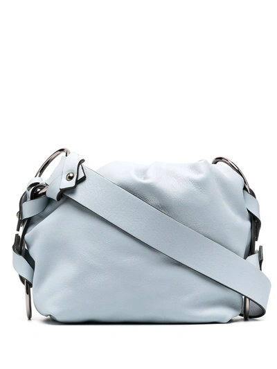 Shop Dorothee Schumacher Ruched Pouch Shoulder Bag In Blue