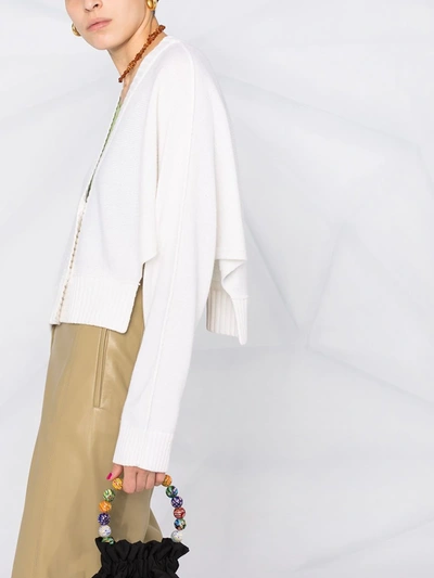 Dorothee Schumacher V-neck Open-side Cardigan In White
