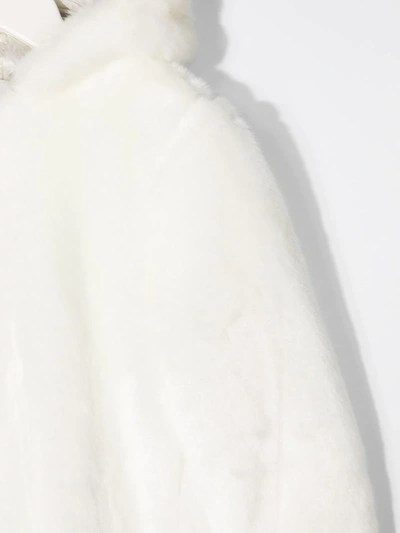 Shop Simonetta Teen Reversible Hooded Jacket In White