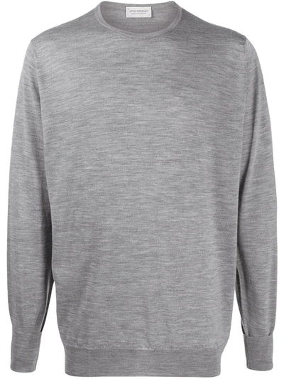 Shop John Smedley Marcus Crew Neck Jumper In Grey