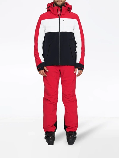 Aztech Mountain 'ajax' Multi Panel Waterproof Hood Jacket In Red