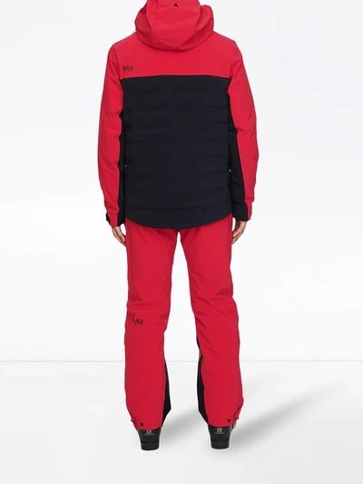 Aztech Mountain 'ajax' Multi Panel Waterproof Hood Jacket In Red
