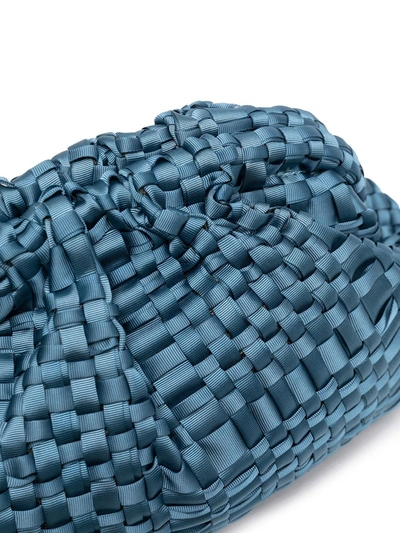 Maria La Rosa Game Woven Shoulder Bag In Blue