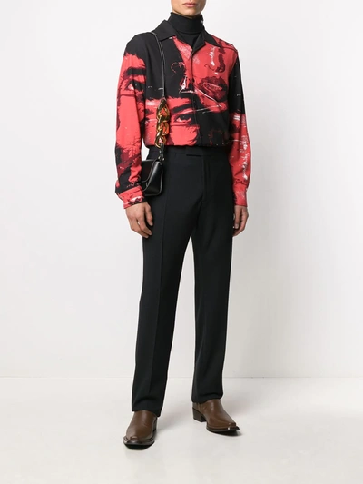Shop Raf Simons Tailored Straight-leg Trousers In Black